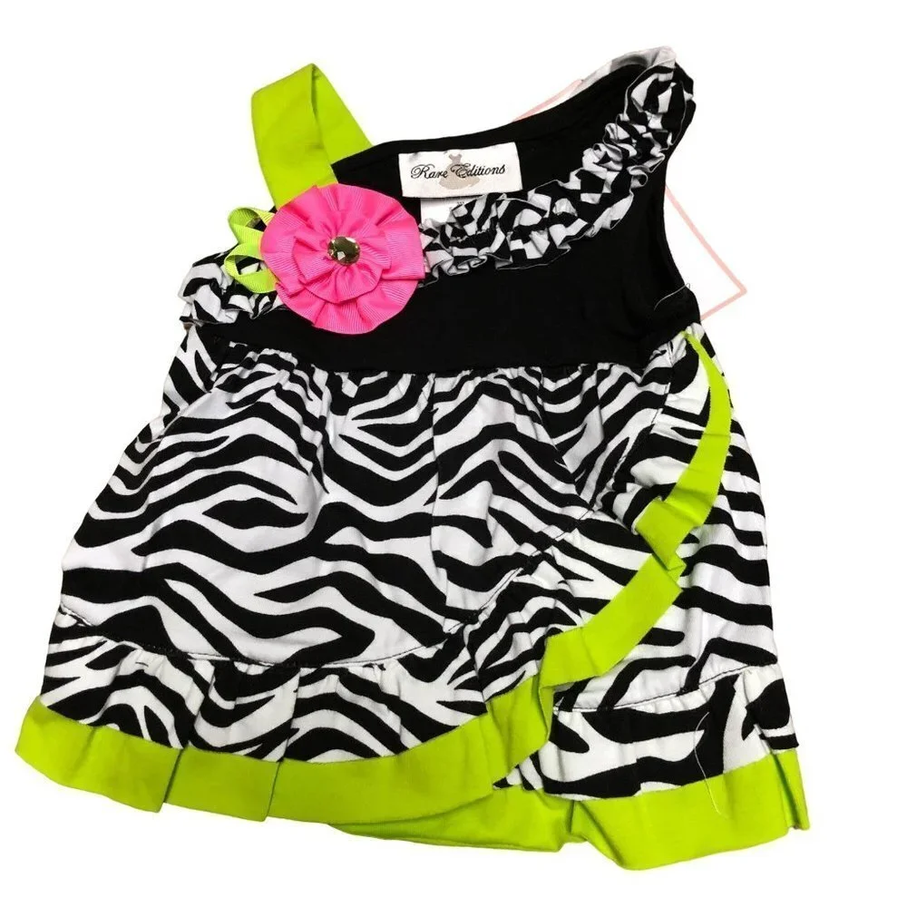 RARE‎ EDITIONS 2 PCS SET OUTFIT DRESS & BOTTOM 3 MOS NEW WITH TAG
